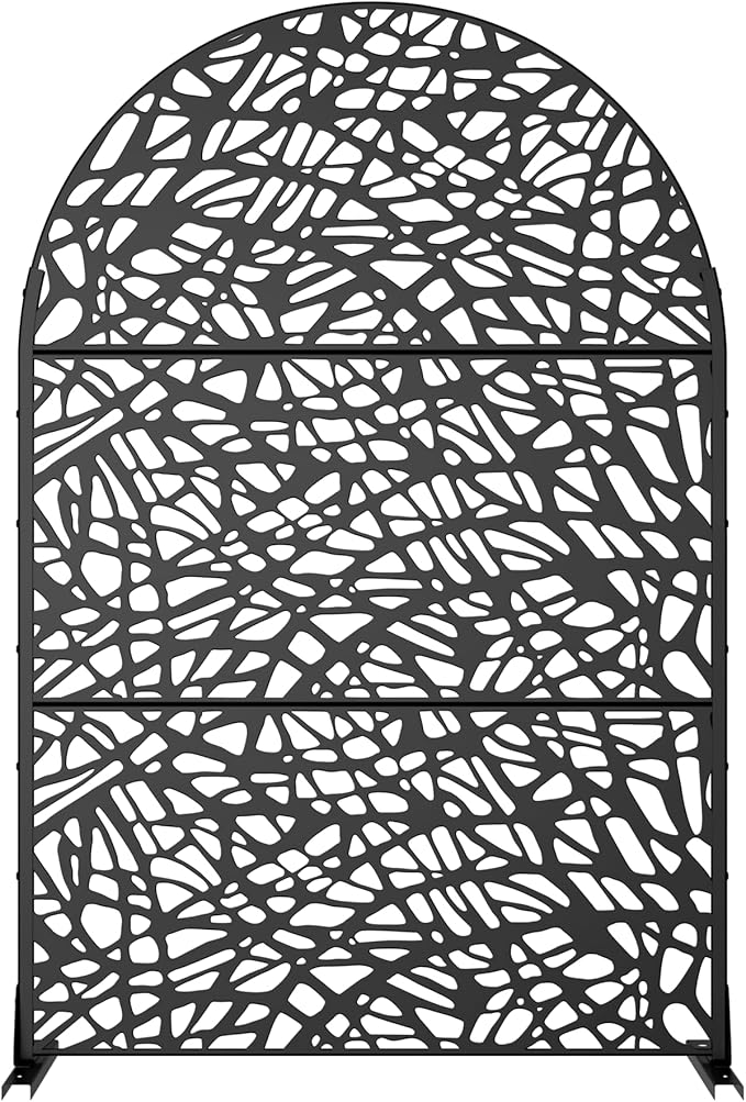 Casaphoria 72" H x 47" W Arched Metal Privacy Screen - Image 2