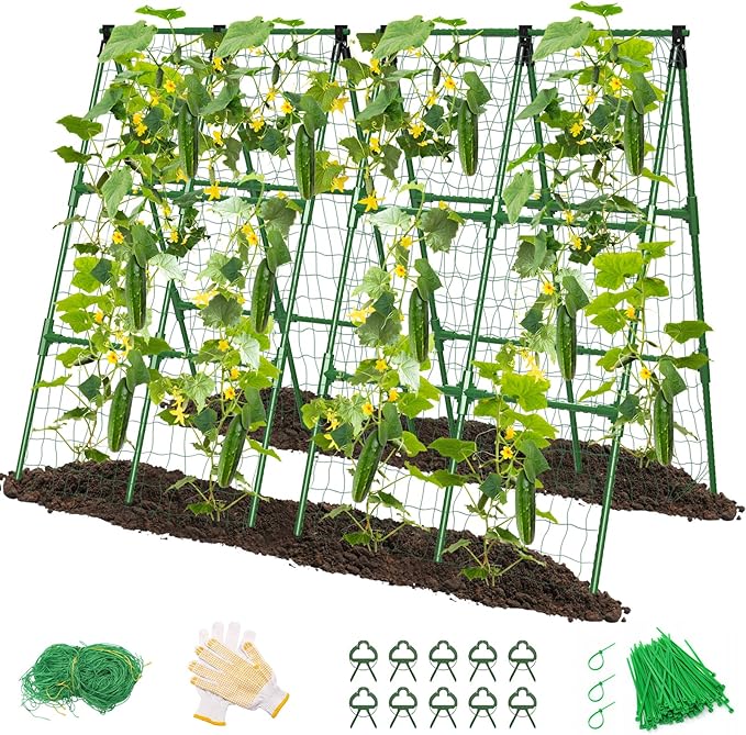 4 Pack Cucumber Trellis, Garden Trellis by MYMULIKEHOME