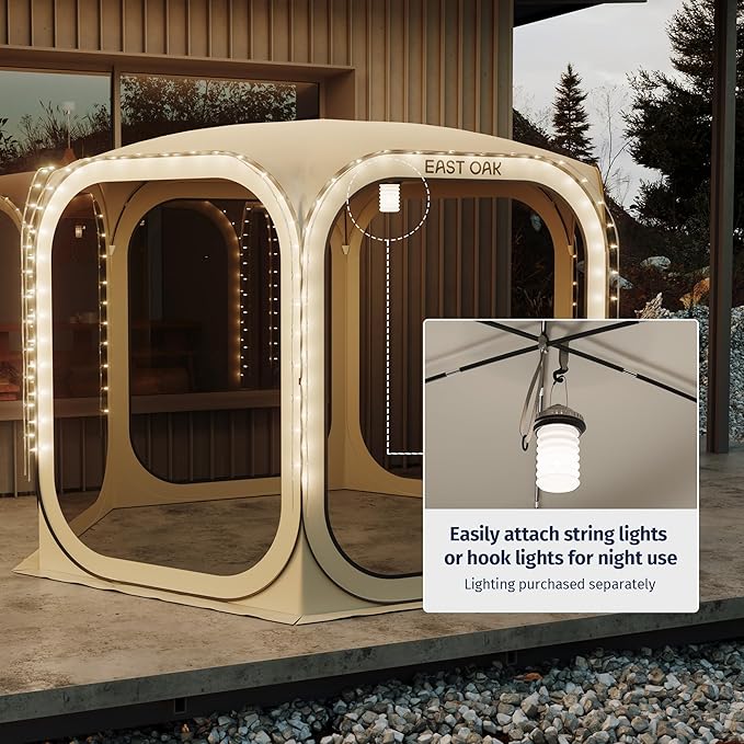 East Oak Screen House Tent Pop-Up, Portable Screen Room Canopy Instant Screen - Image 8