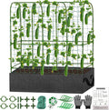 U-Shape Cucumber Trellis with Fabric Raised Garden Bed 65x50 Inch Metal Garden by LifeisLuck