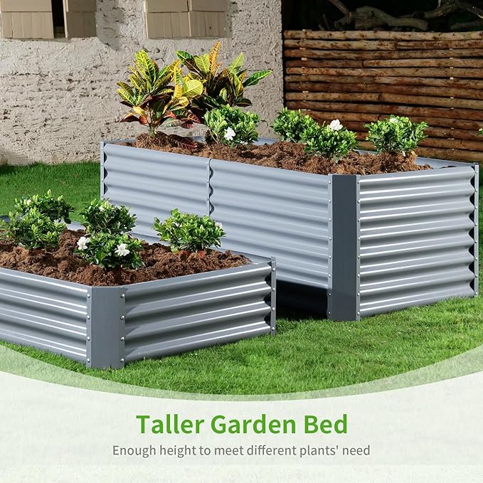 Land Guard 6×3×2ft Galvanized Raised Garden Bed, Planter Boxes Outdoor - Image 7