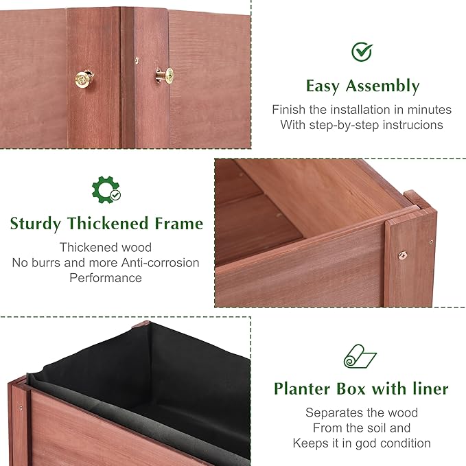 SoliWood Set of 2 Raised Garden Bed - Image 4