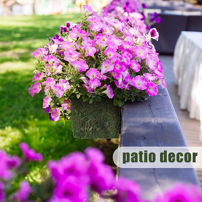 Maxdot 4 Pack Moss Window Box Planters, 16 Inch Rectangular Decorative Planter - Image 4