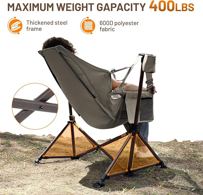 TIMBER RIDGE Hammock Camping Chair, Oversized Swinging Chair - Image 4