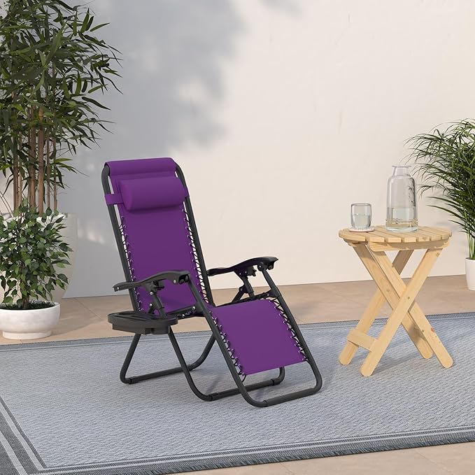 Best Choice Products Set of 2 Adjustable Steel Mesh Zero Gravity Lounge Chair - Image 2