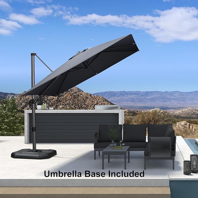 PURPLE LEAF 8.8' X 8.8' Left-right Tilt Patio Umbrella - Image 2