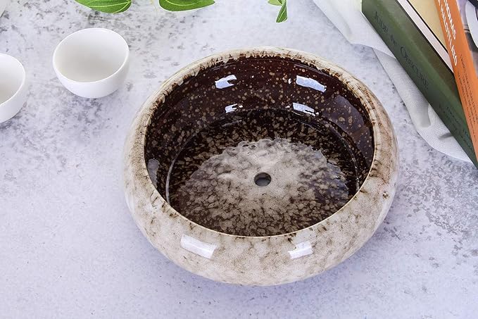 VanEnjoy 7.3 inch Round Large Shallow Succulent Ceramic Glazed Planter Pots - Image 4