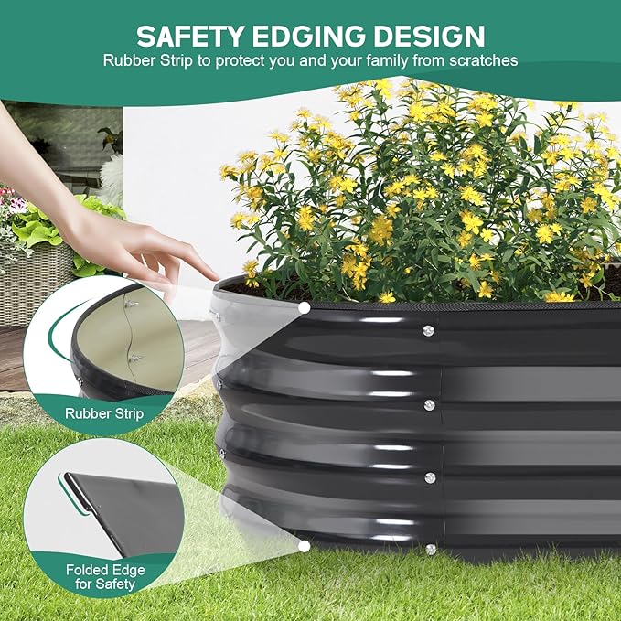 Galvanized Raised Garden Bed Outdoor - Image 4