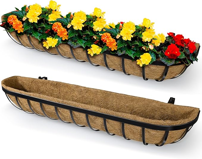 2 Pack 48 Inch Window Deck Railing Planter Boxes by BeapTcely