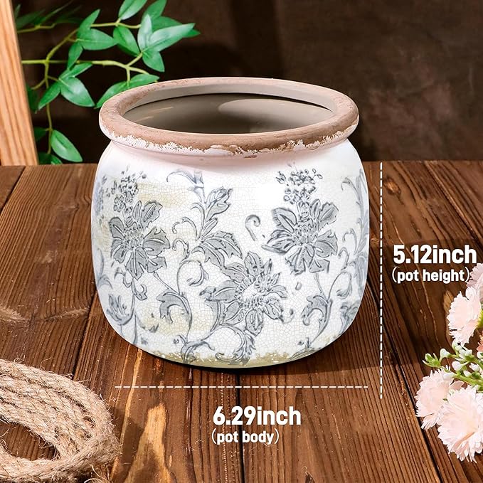 Ceramic Pot for Planter, Vintage Flower Pot - Image 7