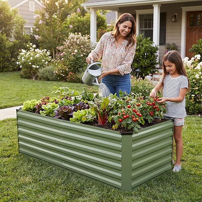 INNO STAGE 6x3x2ft Galvanized Raised Garden Bed, Raised Garden Bed Kit-Metal - Image 3