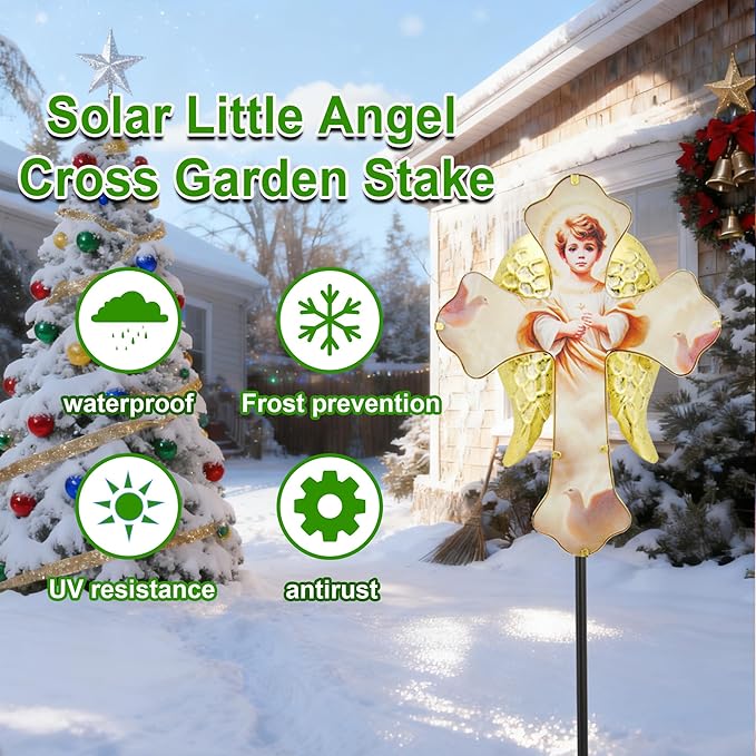 Solar Little Angel, Child Cross Garden Lights - Image 5