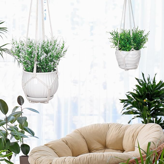 YIBOT Macrame Plant Hanger Indoor Set of 2 - Image 5