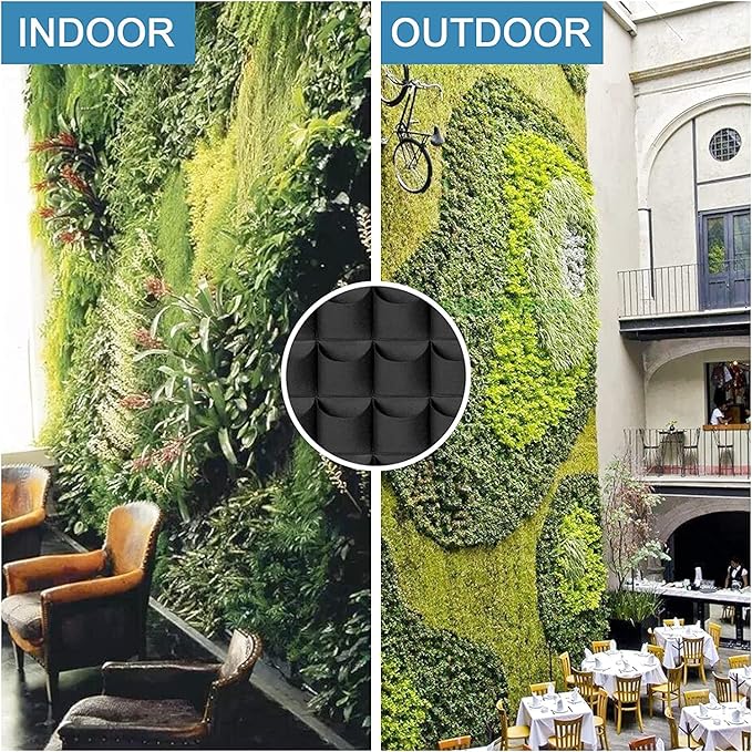 72 Pockets Hanging Planter Bags, Hanging Vertical Wall Mounted Plant Planting - Image 8