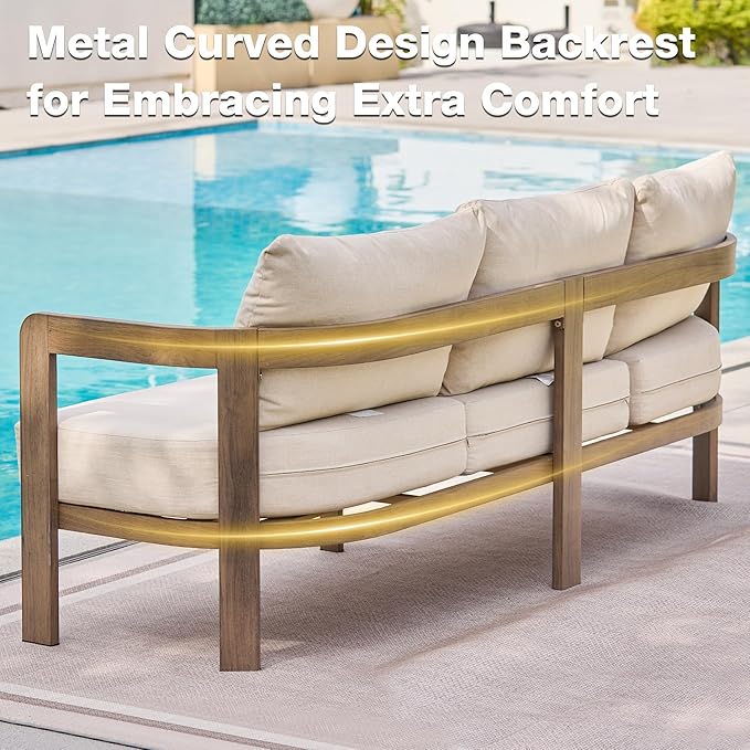 Patio Furniture Set, 4 Pieces Outdoor Furniture Patio Conversation Set - Image 4