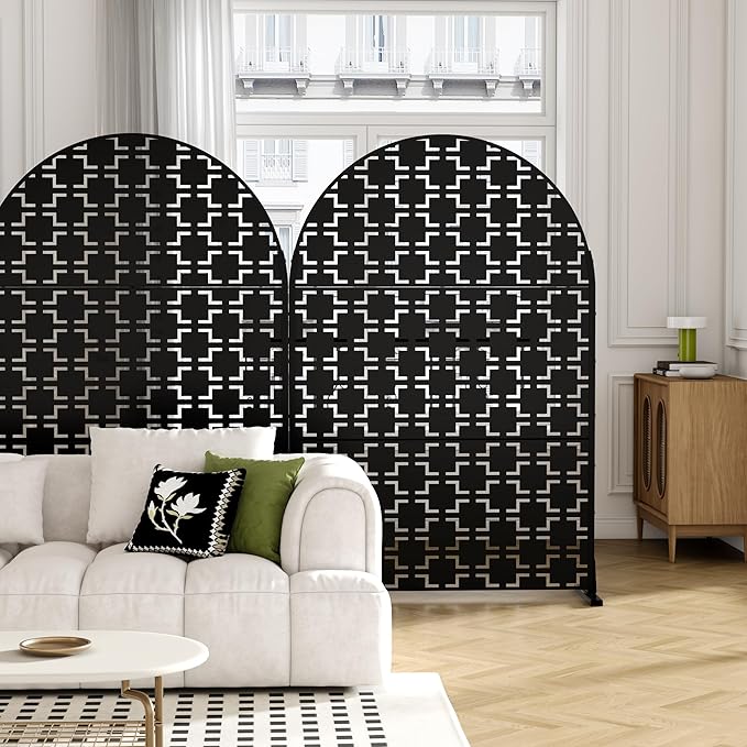 Casaphoria 72" H x 47" W Arched Metal Privacy Screen - Image 3
