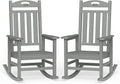Oversized Outdoor Rocking Chairs Set of 2, High Back Porch Rocker Chair by Suunyn