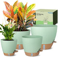 Self-Watering Pots for Indoor Plants 4 Pack, 6/8/10/12 Inch Outdoor Planters by GOPROAUTO