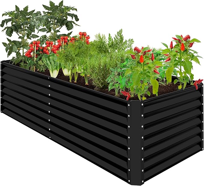Best Choice Products 8x4x2ft Outdoor Metal Raised Garden Bed, Deep Root Planter by BestChoiceProducts