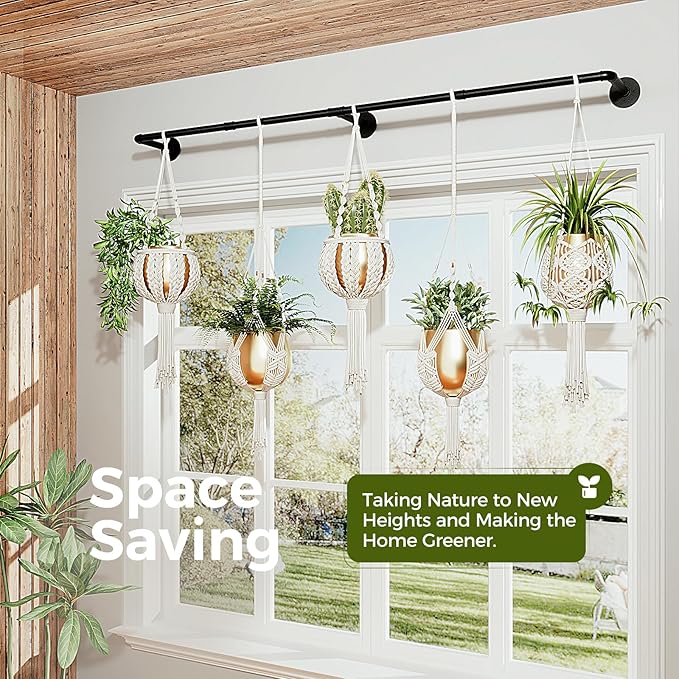 Bamworld Plant Hanger Indoor 70in Hanging Planters Rod Hanging Plant Holder - Image 3