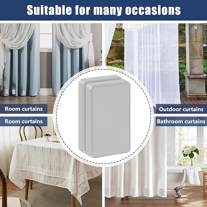 36pcs Outdoor Curtain Weights, Plastic Wrapped Magnetic Drapery Weights - Image 7