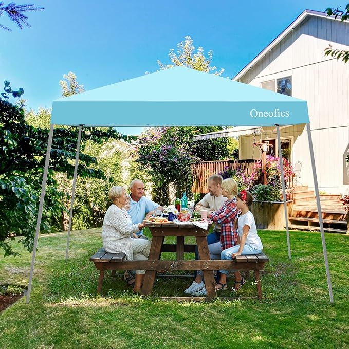 Canopy Tent, 10X10 FT Pop Up Canopy Outdoor Instant Tent Slant Legs - Image 4