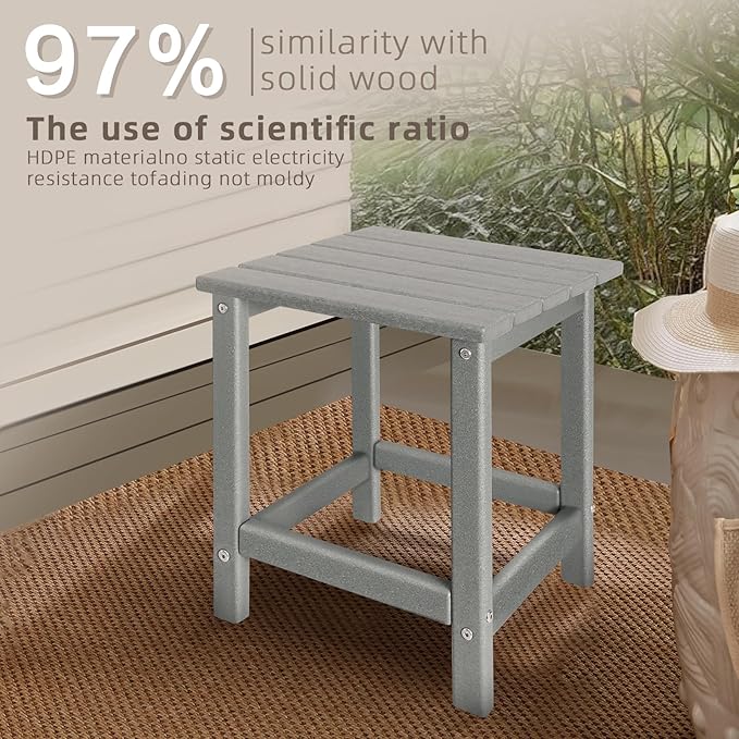 Outdoor Side Tables Adirondack, HDPE Small Table - Image 7