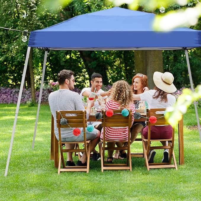 Canopy Tent, 10X10 FT Pop Up Canopy Outdoor Instant Tent Slant Legs - Image 5
