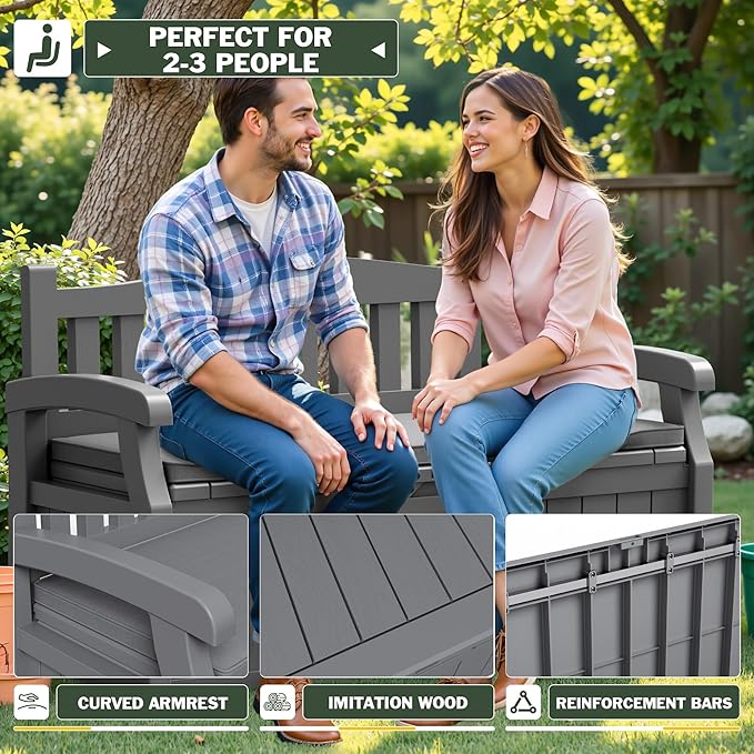 Flamaker 80 Gallon Storage Bench - Image 4