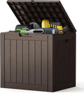 NEWBULIG 31 Gallon Deck Box, Weatherproof Resin Lockable Outdoor Storage by NEWBULIG