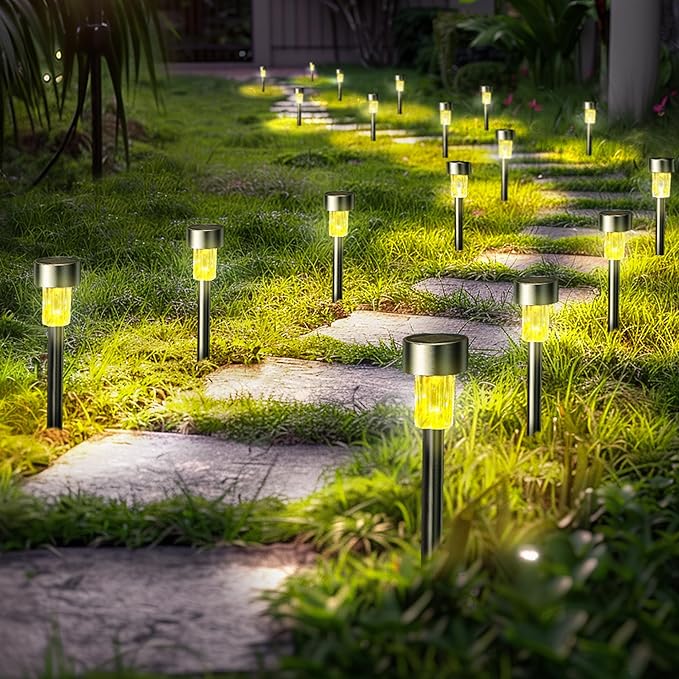 GIGALUMI 24 Pack Solar Path Lights Outdoor, Solar Lights Outdoor Waterproof - Image 7
