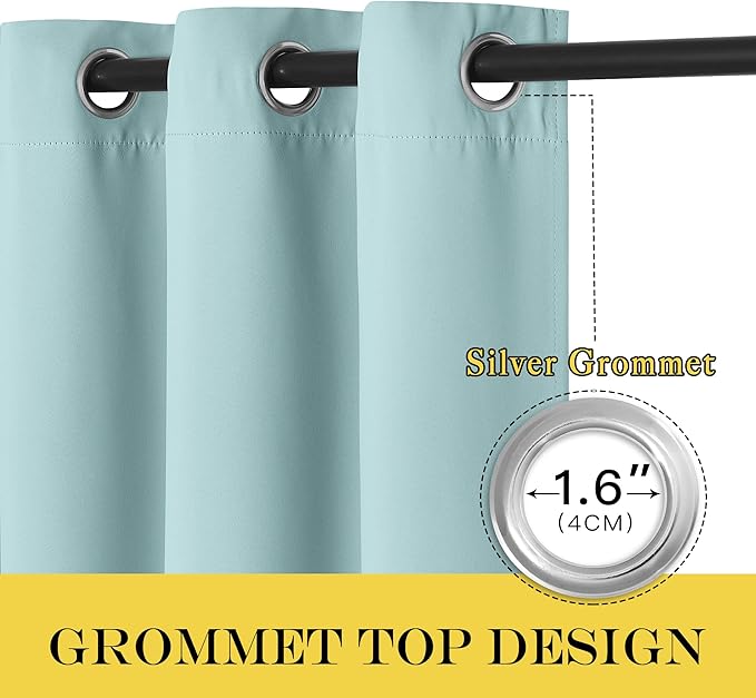 NICETOWN Sliding Door Curtain 84 inches Long, Grommet Privacy Darkening Window - Image 5