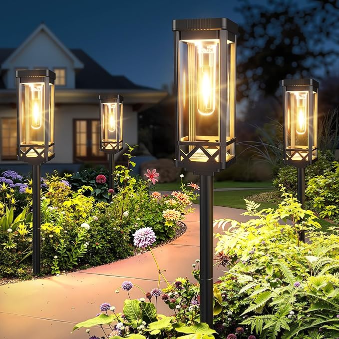 KOOPER Taller Solar Pathway Lights Outdoor, 6 Pack Upgraded Brighter Solar - Image 6