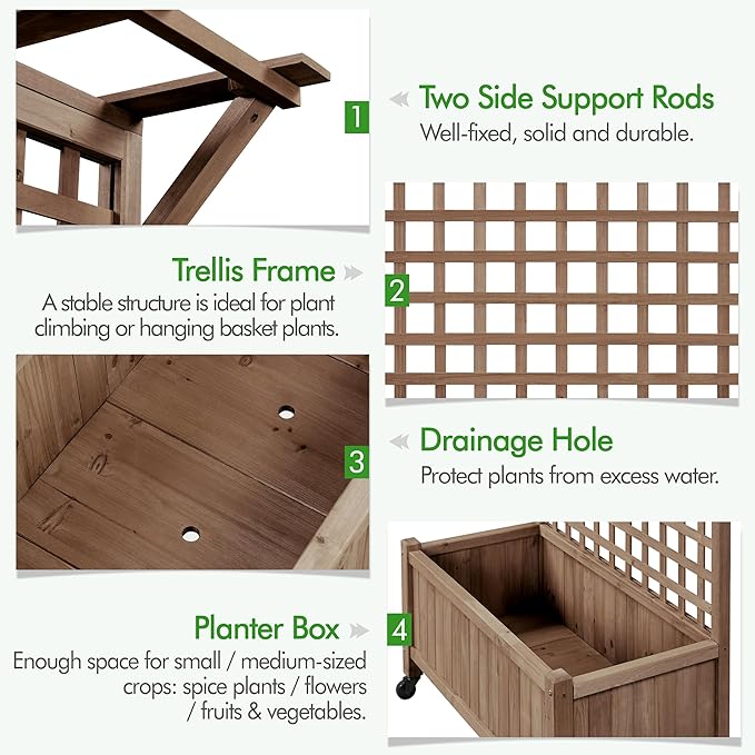 Yaheetech 72" H Garden Planter - Image 7