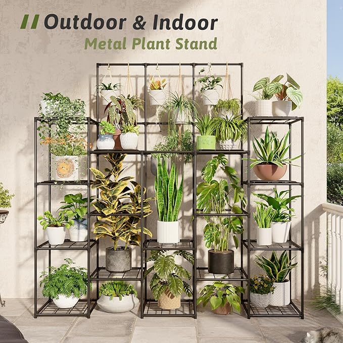 Metal Plant Stand Outdoor 63" Tall Plant Shelf - Image 2