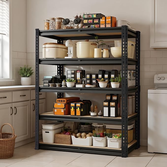 Garage Shelving, 2400 LBS Metal Storage Shelves, Adjustable Shelving Rack - Image 2