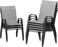 UDPATIO Patio Chairs Set of 8, Stackable Outdoor Dining Chairs by UDPATIO