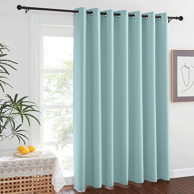 NICETOWN Sliding Door Curtain 84 inches Long, Grommet Privacy Darkening Window by NICETOWN