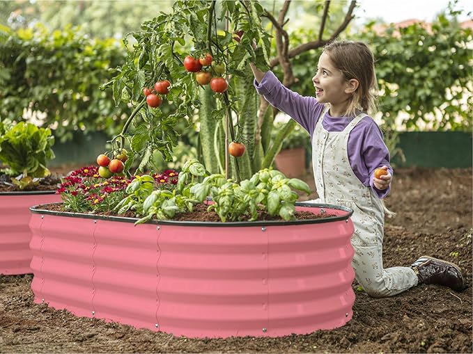Plant & Plot Galvanized Raised Garden Beds Outdoor // 4×2×1 ft Planter Raised - Image 4