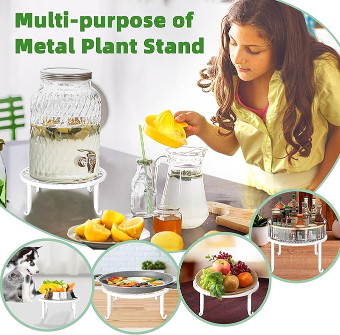 Plant Stands 5 Pack White Metal Plant Stand - Image 5