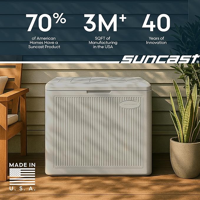 Suncast 22-Gal. Resin Small Outdoor Patio Deck Box - Image 8