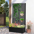 Metal Raised Garden Bed with Trellis, Planter Box by Gawicpy