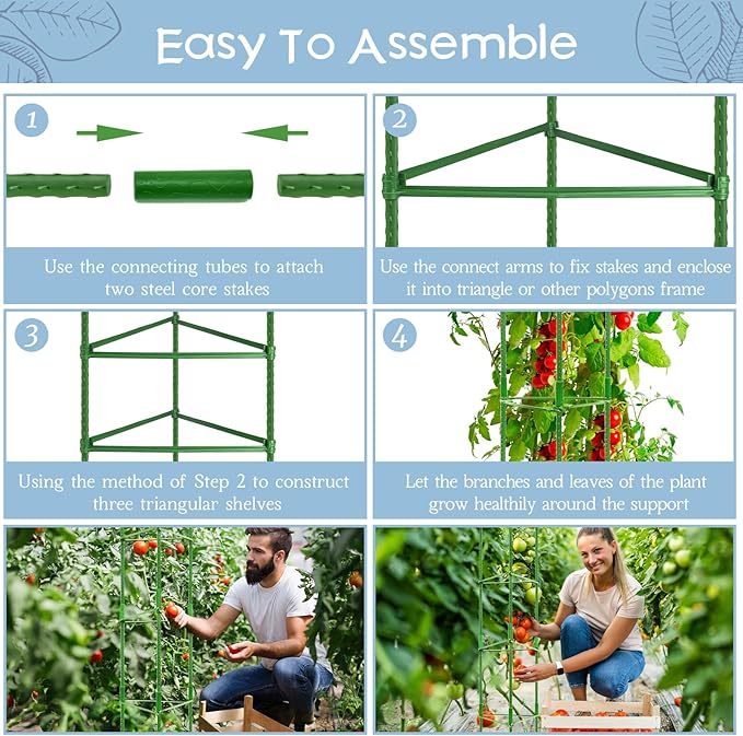 Legigo 6-Pack Tomato Cage for Garden Plant Support- Up to 63inch Garden Stakes - Image 4