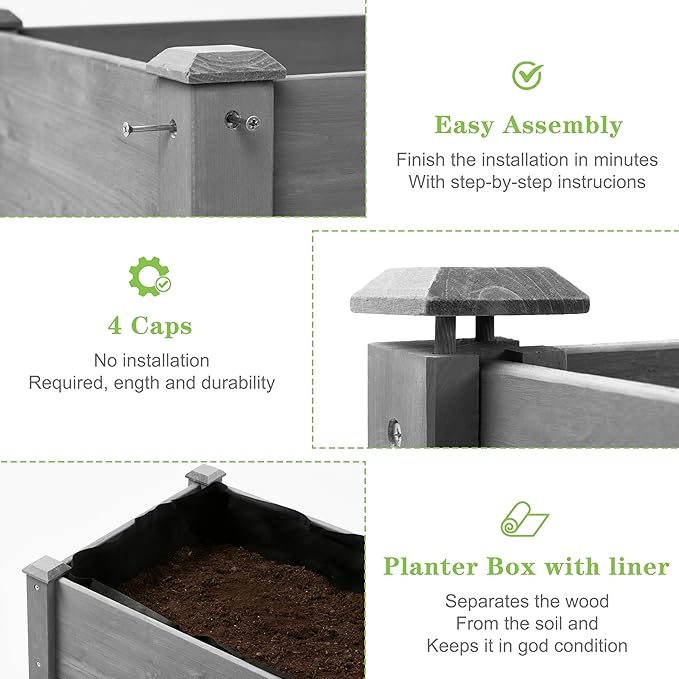 SoliWood Set of 2 Raised Garden Bed - Image 5