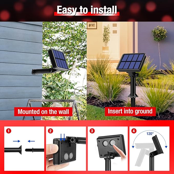btfarm 4 Pack Solar String Lights Outdoor - Image 7