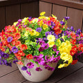 Artificial Flowers for Outdoors, UV Resistant Fake Silk Morning Glory, by maxkes