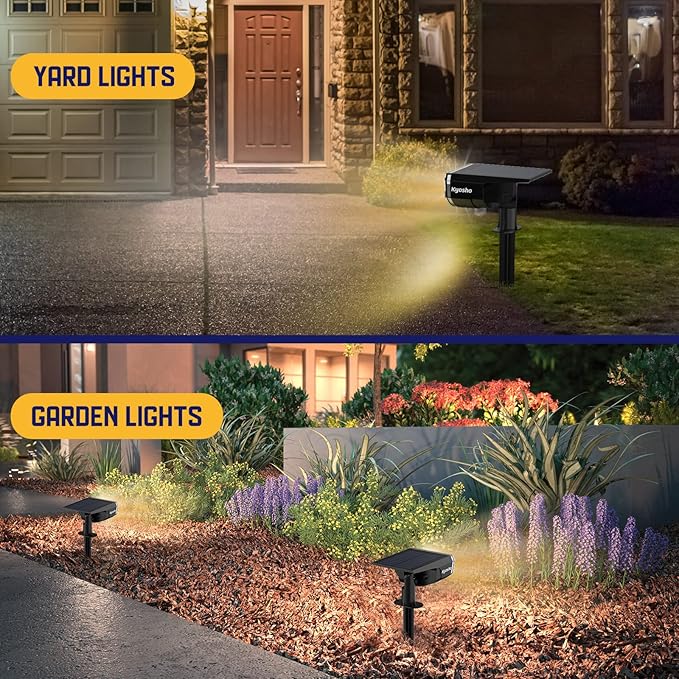 Kyosho Solar Spot Lights Outdoor Warm White, 38 LEDs Solar Landscape Lights - Image 5