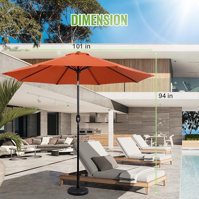 Backyard Expressions 9 ft. Patio Umbrella, Market Table Umbrella w/Tilt and - Image 5