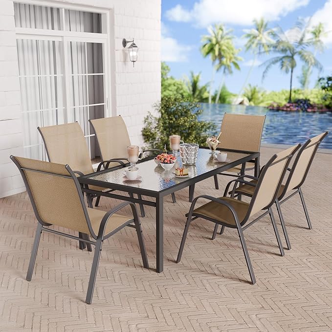 Betterhood Patio Chairs Set of 2, Stackable Outdoor Dining Chairs Set - Image 4