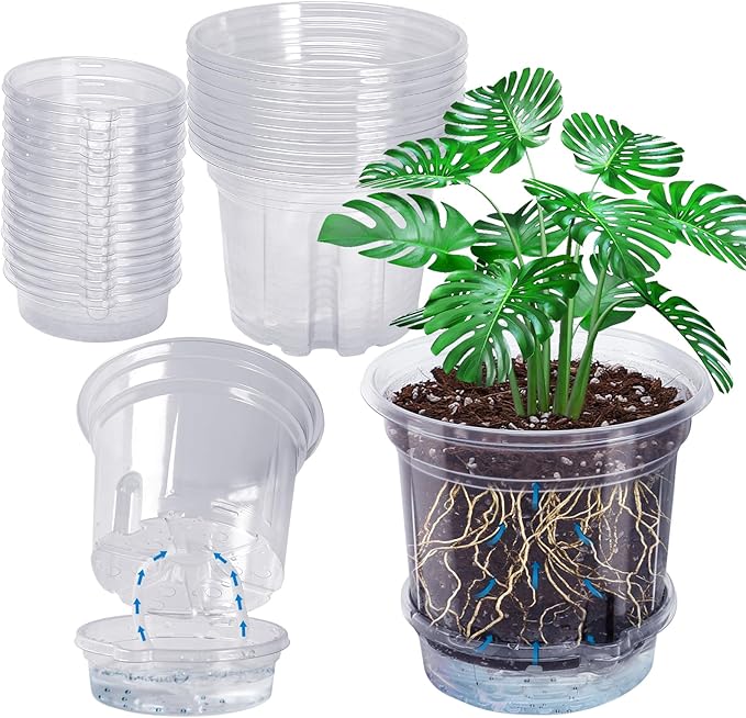 MIXC 12 Packs 5 Inch Self Watering Pots by MIXC
